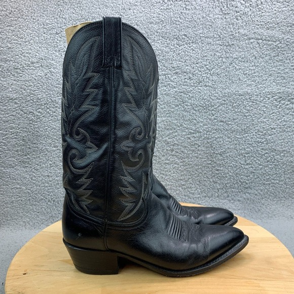 Dan Post Other - Dan Post Cowboy Boots Mens Size 9D Shoes Black Leather Western 16791 Pointed Toe